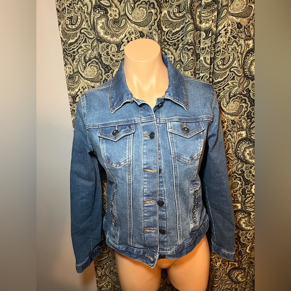 Time and Tru Denim Fringed/Tassel Jacket - Picture 1 of 5